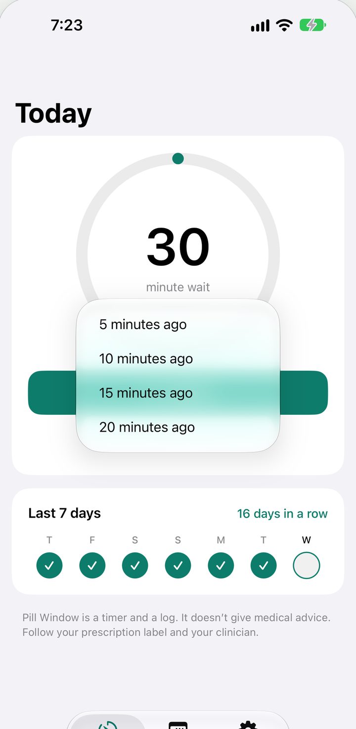 Move the start time back: 5, 10, 15 or 20 minutes ago
